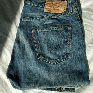 Men's Levis 501 Blue Jeans - 34x32